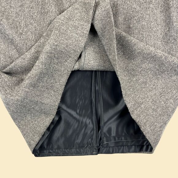 1980s grey wool skirt by Sag Harbor, vintage size 14 maxi skirt - Picture 7 of 8